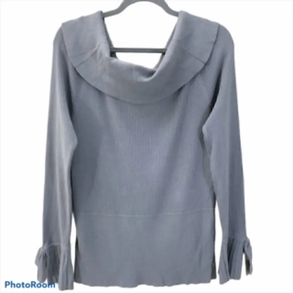 NY & Company Ribbed Sweater with a Cowl Neck.  Size L.